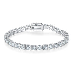 Classical Tennis Chain Ox Head Prong Moissanite Bracelets