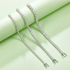 Classical Tennis Chain Ox Head Prong Moissanite Bracelets
