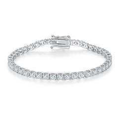 Classical Tennis Chain Ox Head Prong Moissanite Bracelets