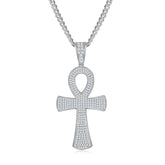 Luxurious Fashion Crucifix Small Round Cut Moissanite Necklace