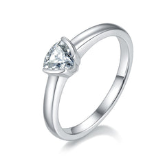 Solitaire 0.5 Carat Triangle Moissanite Engagement Ring