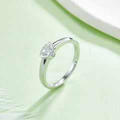 Solitaire 0.5 Carat Triangle Moissanite Engagement Ring