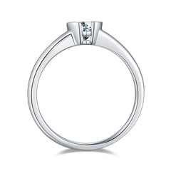 Solitaire 0.5 Carat Triangle Moissanite Engagement Ring