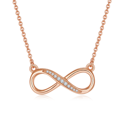 Infinite Symbol Pendant Moissanite Sterling Silver Necklace