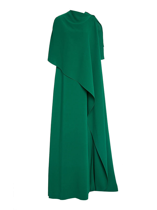 Loose Asymmetric Solid Color Maxi Dresses