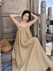 Seaside Resort Style Slip Dress
