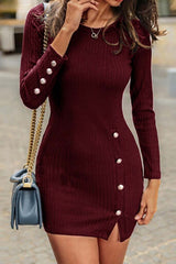 Hoobd Sexy Button Dress(3 Colors)