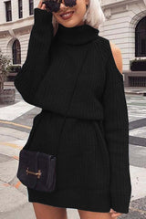 Hoobd High Collar Dew Shoulder Sweater