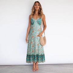New Elegant Casual Women's Boho Sling Floral Maxi Dresses