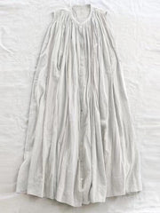 --Sleeveless Pleated Pure Cotton A-line Dress