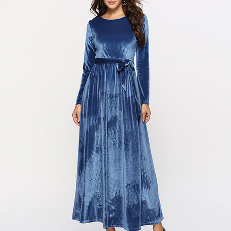 Casual Velvet Long Dress