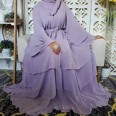 Hoobd Chiffon Robe Longue Kimono Femme Musulmane Open Abaya Dubai Turkey Islam Arabic Muslim Dress Abayas For Women Caftan Marocain