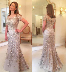 Hoobd Latest Arrival Applique Floral Mother of the Bride Dresses Groom God mother Mermaid Evening Dress For Wedding Party Lace