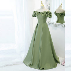 Evening Dress Elegant Off The Shoulder Floor-Length Boat Neck A-Line Simple Empire Short Sleeve Party Formal Dresses Woman B1374