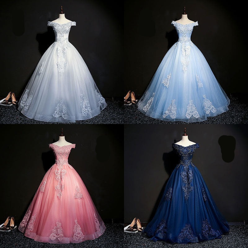 Hoobd Quinceanera Dress Gryffon Luxury Party Prom Dress Elegant Off The Shoulder Vintage Lace Embroidery Quinceanera Dresses