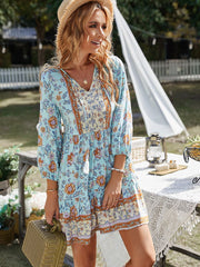 Bohe Vintage Floral Print Tassel Loose Summer Dress For Women Casual V-neck Ruffles Mini Dress Female Spring Holiday Party Dress