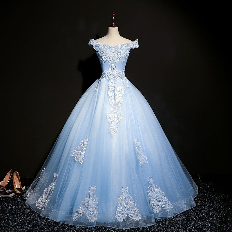 Hoobd Quinceanera Dress Gryffon Luxury Party Prom Dress Elegant Off The Shoulder Vintage Lace Embroidery Quinceanera Dresses