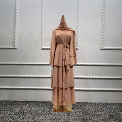 Hoobd Chiffon Robe Longue Kimono Femme Musulmane Open Abaya Dubai Turkey Islam Arabic Muslim Dress Abayas For Women Caftan Marocain