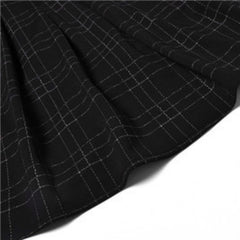 Goth Dress Gothic Harajuku Vintage Plaid Wrap Balck Mini Dress Retro Pleated Punk Long Sleeve Dark Emo Aesthetic Kpop