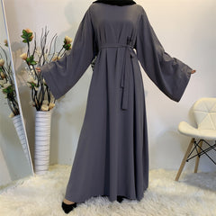 Hoobd Muslim Fashion Hijab Dubai Abaya Long Dresses Women With Sashes Islam Clothing Abaya African Dresses For Women Musulman Djellaba