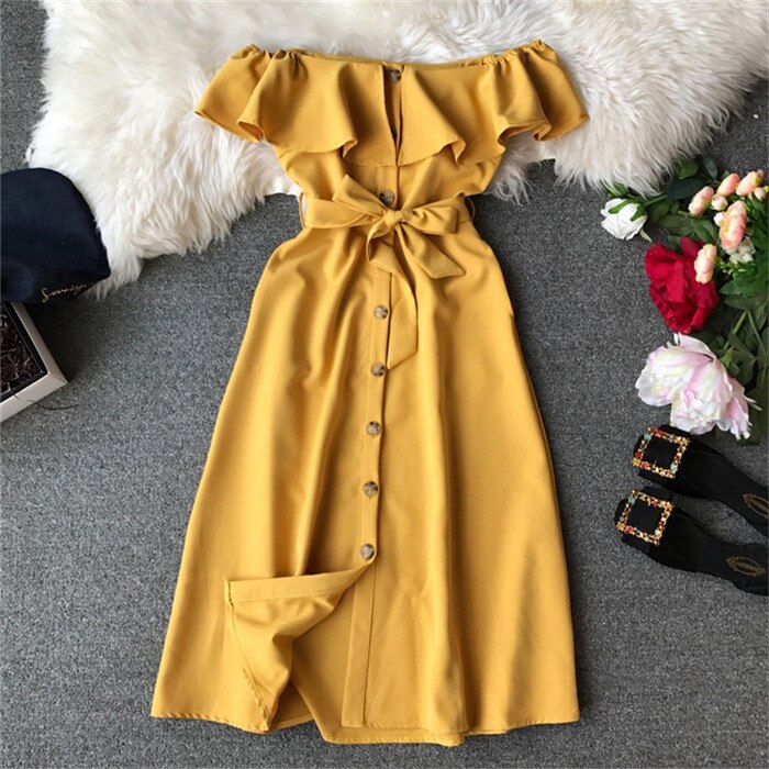 Vintage Elegant A-Line Midi Dress