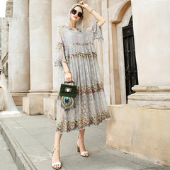 Hoobd New Summer Brand Fashion Women High-end Luxury Vintage Sexy Slim Elegant Bead Embroidered Stitch Strap Lace Dress Y16
