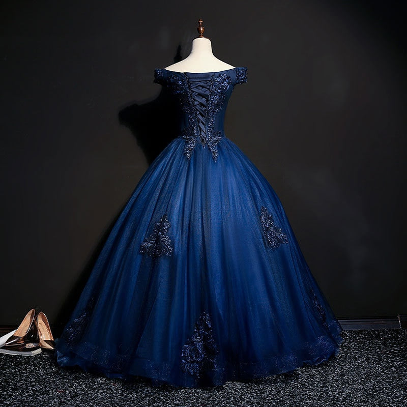Hoobd Quinceanera Dress Gryffon Luxury Party Prom Dress Elegant Off The Shoulder Vintage Lace Embroidery Quinceanera Dresses