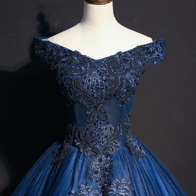 Hoobd Quinceanera Dress Gryffon Luxury Party Prom Dress Elegant Off The Shoulder Vintage Lace Embroidery Quinceanera Dresses