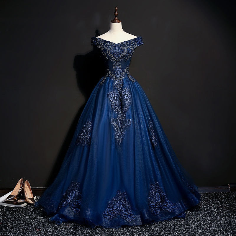 Hoobd Quinceanera Dress Gryffon Luxury Party Prom Dress Elegant Off The Shoulder Vintage Lace Embroidery Quinceanera Dresses