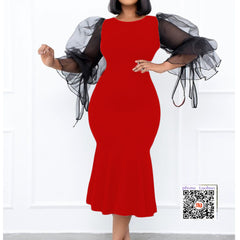 Women Dress Female African Ladies Dresses 2023 Long Sleeves
