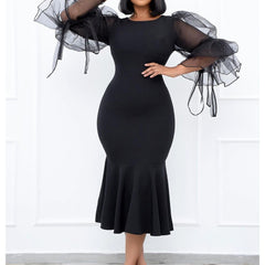 Women Dress Female African Ladies Dresses 2023 Long Sleeves