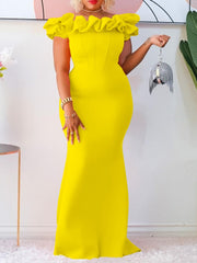 Elegant Party Dresses for Wedding Woman Off Shoulder Slim African Maxi Long Gown Female Occasion Celebrate Robes Summer 2023 New