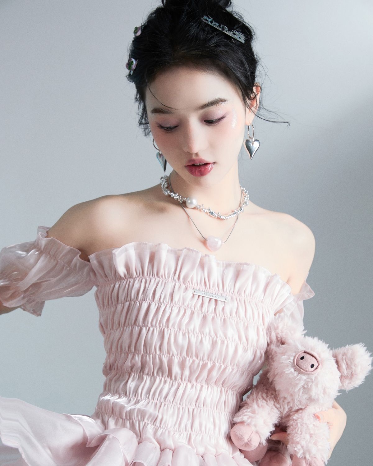 Hoobd Summer Lace Sweet Dress Women Designer Ruffle Flounce Cute Mini Dress Female Korean Fashion Elastic Skinny Sexy Party Dress 2023