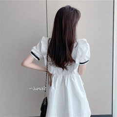Summer New Light Luxury Stitching Little Black Dress