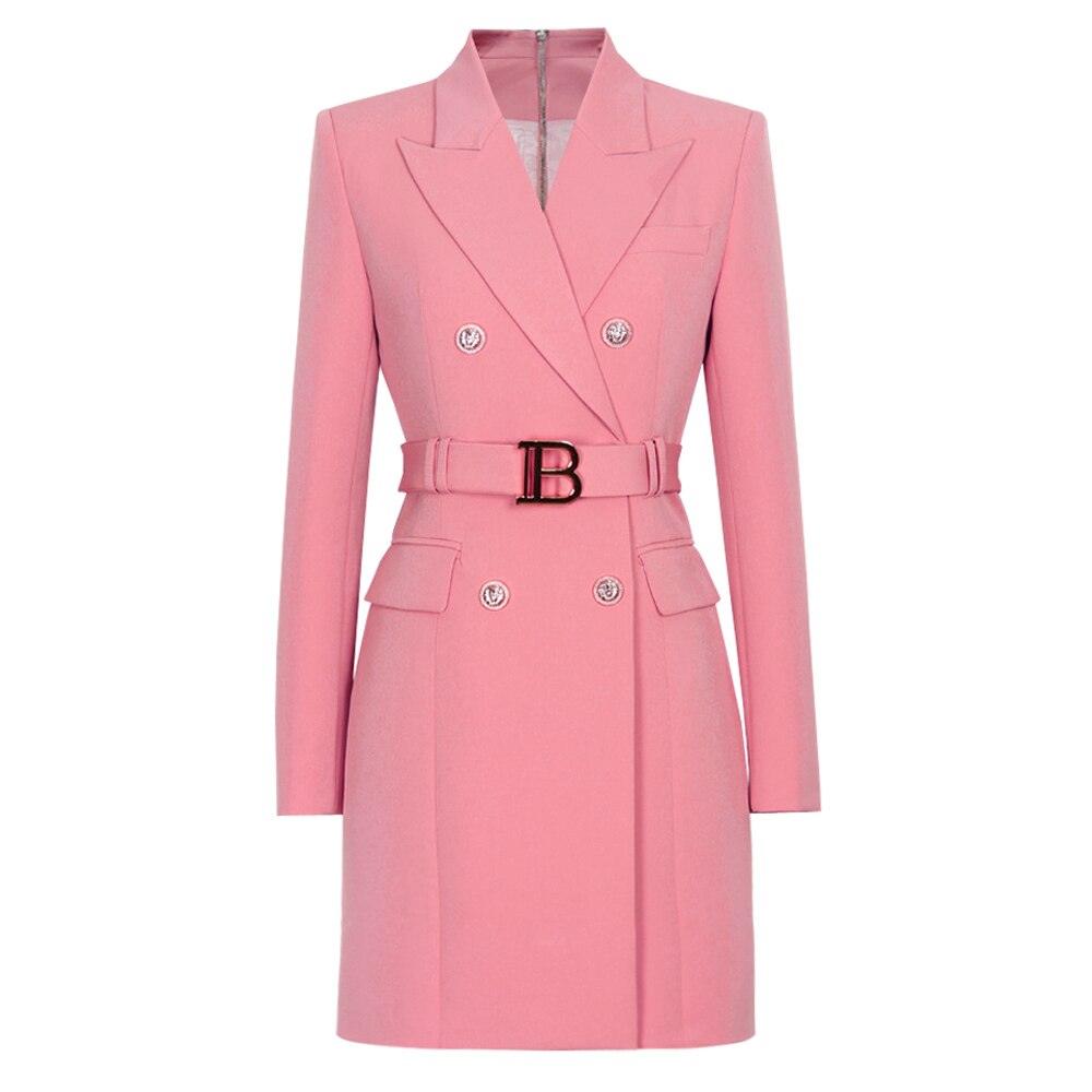 Hoobd S-xxxl Spring And Autumn High Quality New Products Slim Slim Belt Multicolor Simple Workwear Women Suit Dress Clothes Blazers
