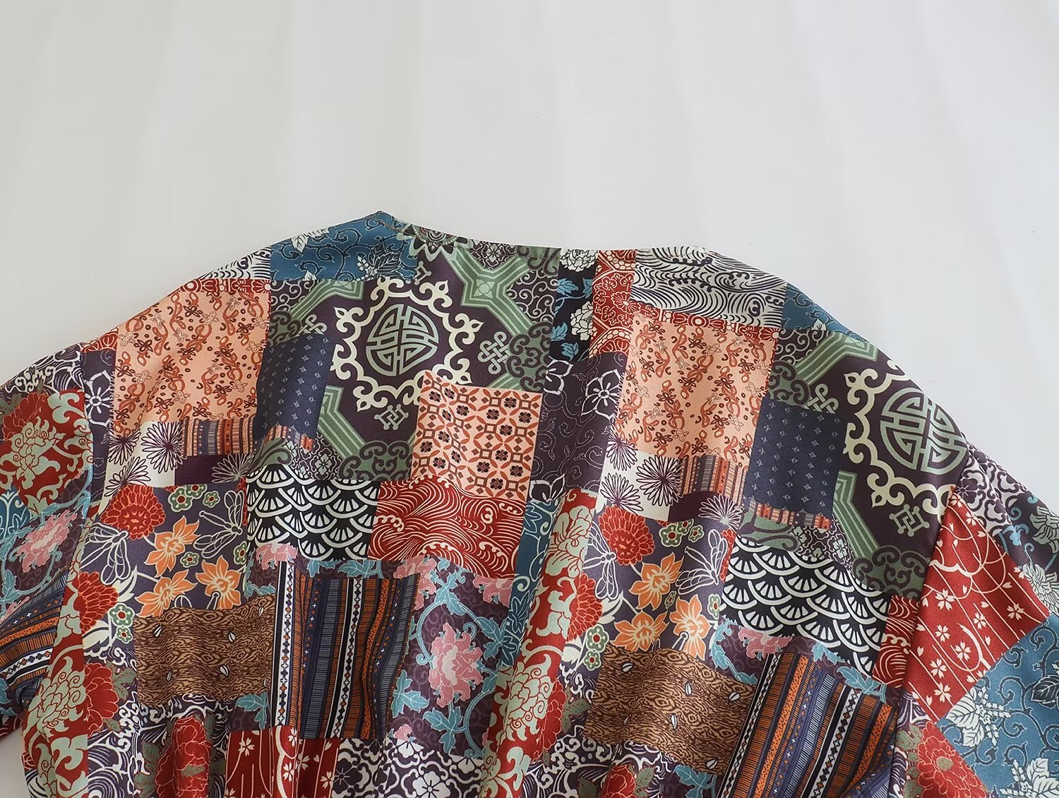 New 2023 Women Vintage Floral Print Casual Long Dress Cross V Neck Female A-line Spring Vestidos