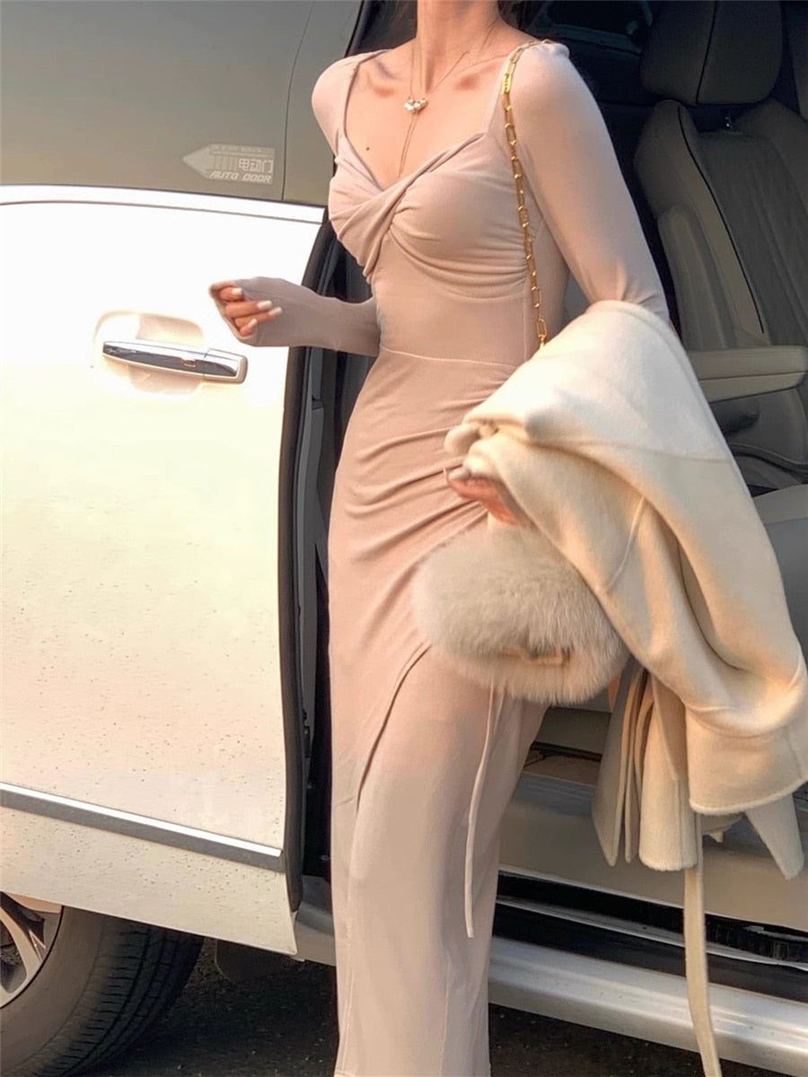 Zjkrl - Bodycon Dress Women Autumn Winter 2023 New Fashion Elegant Female Slim Vestidos Evening Party Korean Knit Dresses French Clothes Hoobd Zjkrl - Bodycon Dress Women Autumn Winter 2023 New Fashion Elegant Female Slim Vestidos Evening Party Korean Knit Dresses French Clothes Hoobd