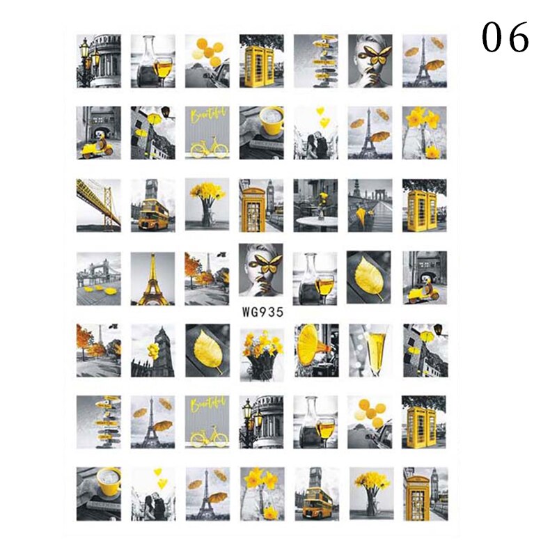 Hoobd1pcs Gold iridescent Maple Leaf 3D Nail Sticker Fall Autumn Pattern Adhesive Transfer Stickers Shiny DIY Nail Art Decoration