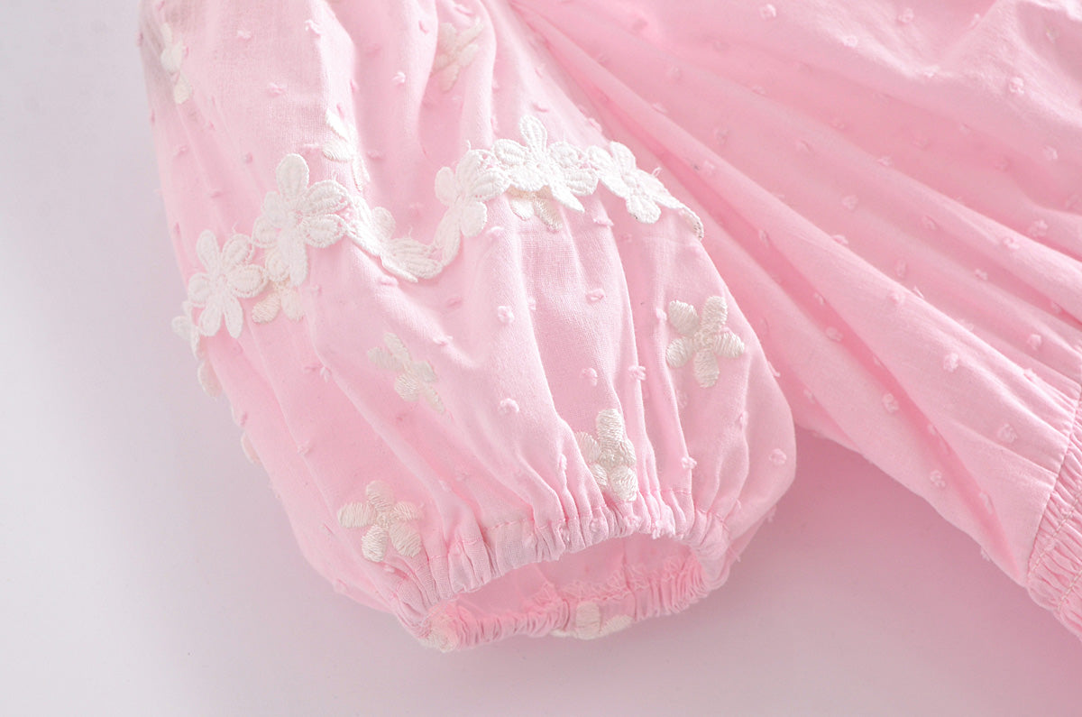 Hoobd High Quality 2023 Summer Pink Short Sleeve Women Ruffled Mini Dress