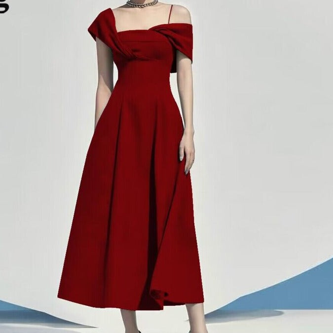 Designer Runway Fashion Summer Slim A Line Princess Party Dresses Lady Vintage Elegant Birthday Elbise Mujer Midi Robes