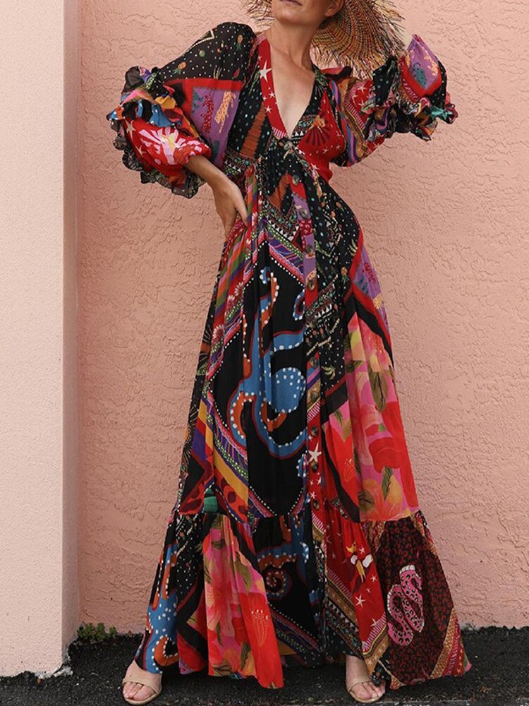 Summer Loose Waist Holiday Beach Dress