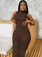 Hoobd Cut Out Long Sleeve Dress Women Y2K Mini Bodycon Bandage White Dress Fall Winter Stunning Stacked Streetwear Turtleneck Dress