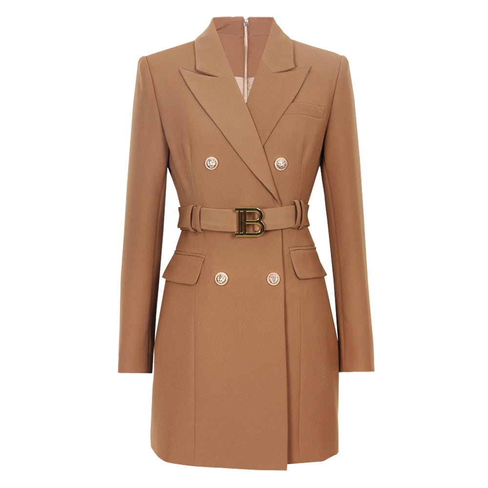 Hoobd S-xxxl Spring And Autumn High Quality New Products Slim Slim Belt Multicolor Simple Workwear Women Suit Dress Clothes Blazers