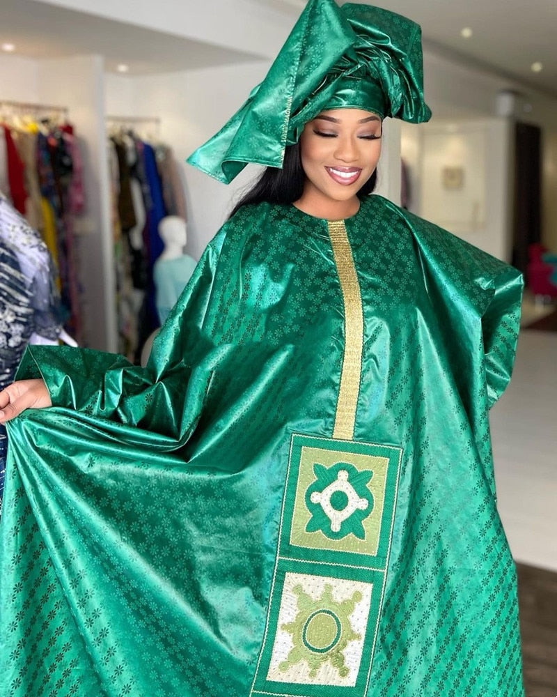 Hoobd Free Style African Dress For Woman Embroidery Design Ladys Clothes Plus Size Dresses For Women