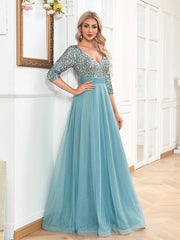 Sexy V-neck Chiffon Evening Dress