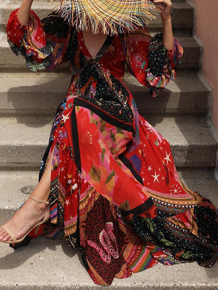 Summer Loose Waist Holiday Beach Dress
