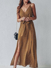 Hoobd Floral Print Beach Sundresses  Women Sexy Backless Long Dresses Female V Neck Sleeveless Bandage Elegant Maxi Dress Summer