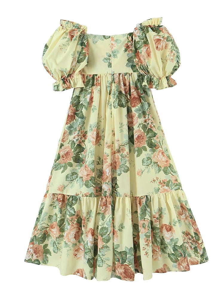 Puff Sleeve Female Sexy Off Shoulder Holiday Party Boho Dresses