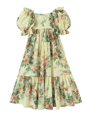 Puff Sleeve Female Sexy Off Shoulder Holiday Party Boho Dresses