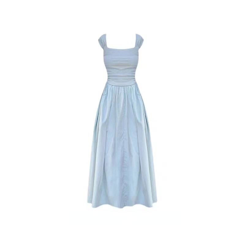 Summer Pure Color Bodycon Midi Dress